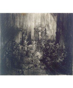 Rembrandt van Rijn, Die drei Kreuze. Um 1653/54 oder um 1660/61. Vierter von fünf Zuständen.