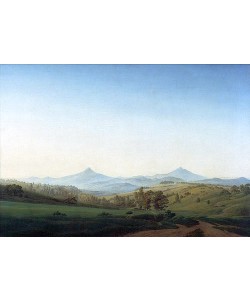 Caspar David Friedrich, Böhmische Landschaft mit dem Milleschauer.