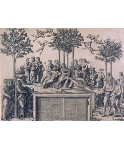 Marcantonio Raimondi, Der Parnass (nach Raffael). Um 1510/15