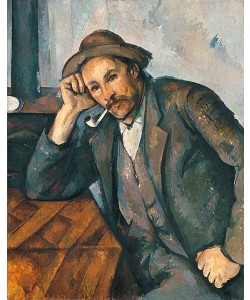 Paul Cézanne, Der Raucher mit aufgestütztem Arm (Le fumeur accoudé). 1890
