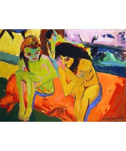 Ernst Ludwig Kirchner, Nackte Mädchen unterhalten sich. 1910 (1909?)