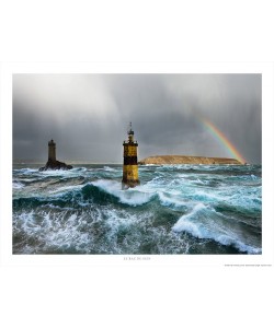 Philip Plisson, Grain sur le phare de la Vieille et sur la pointe du Raz - Bretagne