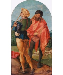 Albrecht Dürer, Jabach-Altar: Pfeifer und Trommler. 1503/05