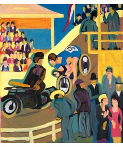 Ernst Ludwig Kirchner, Radrennen mit Motorvorspann. 1927