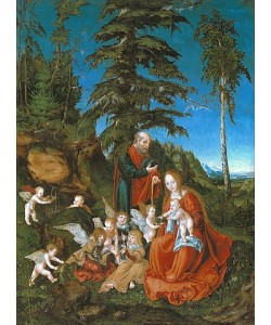 LUCAS CRANACH Der Ältere, Ruhe auf der Flucht nach Ägypten. 1504