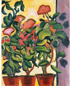 August Macke, Geranien am Fenster. 1912
