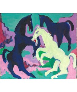 Ernst Ludwig Kirchner, Drei Pferde. Um 1923