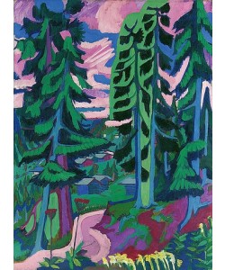 Ernst Ludwig Kirchner, Wildboden (Bergwald, Sommerlicher Waldweg). 1927-28