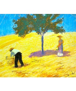 August Macke, Baum im Kornfeld. 1907