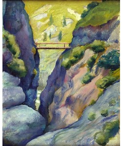 August Macke, Schlucht bei Tegernsee. 1910.