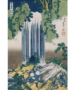 Katsushika Hokusai, Der Yoro Wasserfall in der Provinz Mino. Aus der Serie: Eine Reise zu den Wasserfällen Japans.