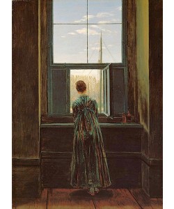 Caspar David Friedrich, Frau am Fenster. 1822(?)