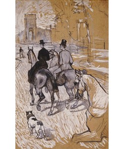 Henri de Toulouse-Lautrec, Reiter auf dem Weg zum Bois du Bolougne. 1888