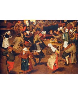 Pieter BRUEGHEL DER Jüngere, Der Hochzeitstanz in der Scheune.