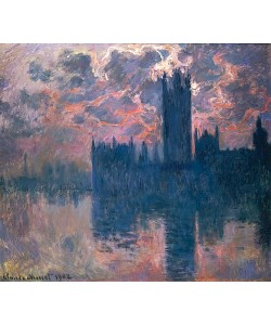 Claude Monet, Das Parlament in London bei Sonnenuntergang. 1902
