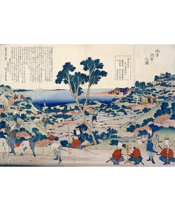 Katsushika Hokusai, Die Landvermessung. Um 1848