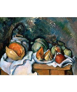 Paul Cézanne, Stillleben mit Früchten und Ingwerkrug. Um 1895