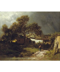 Carl Spitzweg, Alte Bauernhäuser.