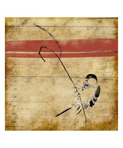 Jace Grey, WOOD BIRDS STRIPE I