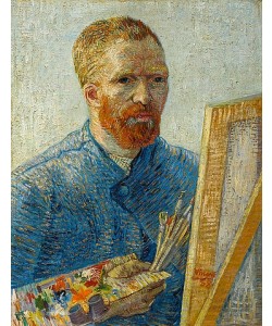 Vincent van Gogh, Selbstbildnis vor der Staffelei. 1888