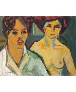 Ernst Ludwig Kirchner, Selbstbildnis mit Modell. 1905