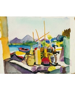 August Macke, Landschaft bei Hammamet. 1914