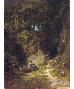 Carl Spitzweg, Waldlandschaft.