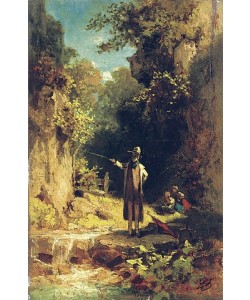 Carl Spitzweg, Der Angler. Um 1860