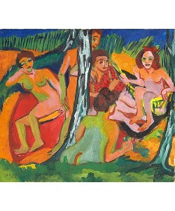 Ernst Ludwig Kirchner, Szene im Wald. 1910