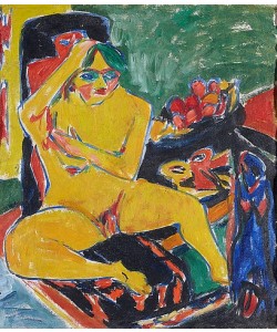 Ernst Ludwig Kirchner, Akt im Atelier.