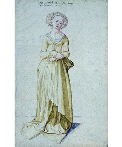 Albrecht Dürer, Nürnberger Mädchen im Tanzkleid. 1501