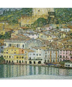Gustav Klimt, Malcesine am Gardasee. 1913 (Aufnahme eines Lichtdrucks nach dem 1945  im Schloß Immendorf verbrannten Original)