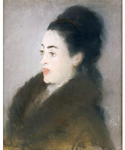Édouard Manet, Dame in einem Pelzmantel. 1879