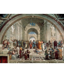 Raffael (Raffaello Sanzio), Die Schule von Athen. 1509/1510.