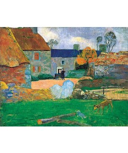 Paul Gauguin, Das blaue Dach oder das Bauernhaus in Pouldu. 1890