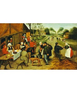 Pieter BRUEGHEL DER Jüngere, Bauern an einem Straßenausschank.