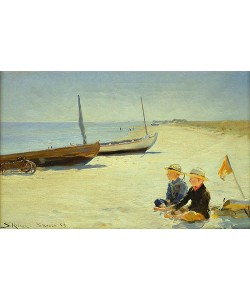 PEDER SEVERIN KROYER, Jungen am Strand von Skagen. 1893