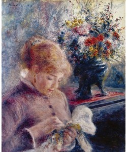 Pierre-Auguste Renoir, Junge Frau beim Nähen. 1879