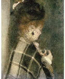 Pierre-Auguste Renoir, Junge Frau mit Schleier. Um 1875