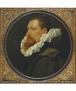 Peter Paul Rubens, Portrait eines Herren mit weißer Halskrause and grauem Mantel.
