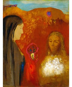 Odilon Redon, Christus und die Samariterin.