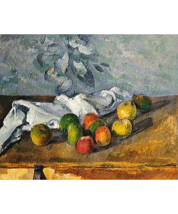 Paul Cézanne, Äpfel und ein Handtuch.