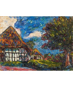 Ernst Ludwig Kirchner, Häuser auf Fehmarn. 1908