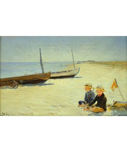 PEDER SEVERIN KROYER, Jungen am Strand von Skagen. 1893