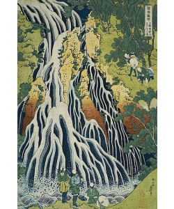 Katsushika Hokusai, Der Kirifuri Wasserfall am Mount Kurokami in der Provinz Shimotsuke. Aus der Serie: Eine Reise zu den Wasserfällen Japans.