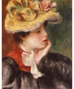 Pierre-Auguste Renoir, Mädchen mit einem gelben Hut.