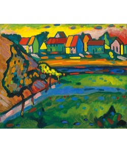 Wassily Kandinsky, Bayerisches Dorf mit Feld. 1908