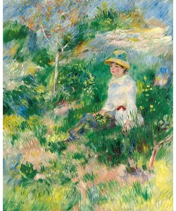 Pierre-Auguste Renoir, Sommer, junge Frau auf einer Blumenwiese. 1884