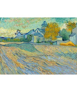Vincent van Gogh, Ansicht des Spitals und der Kapelle von Saint Rémy. 1889
