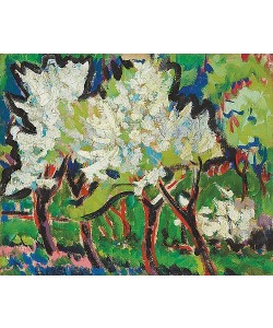 Ernst Ludwig Kirchner, Blühende Bäume IV. 1909